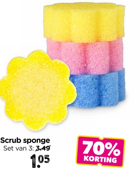 Scrub sponge
Set van 3: 3.49
1.05
70%
KORTING