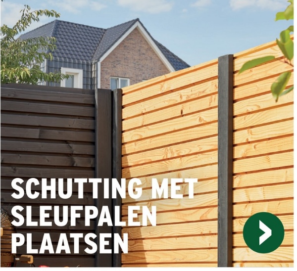 SCHUTTING MET
SLEUFPALEN
PLAATSEN