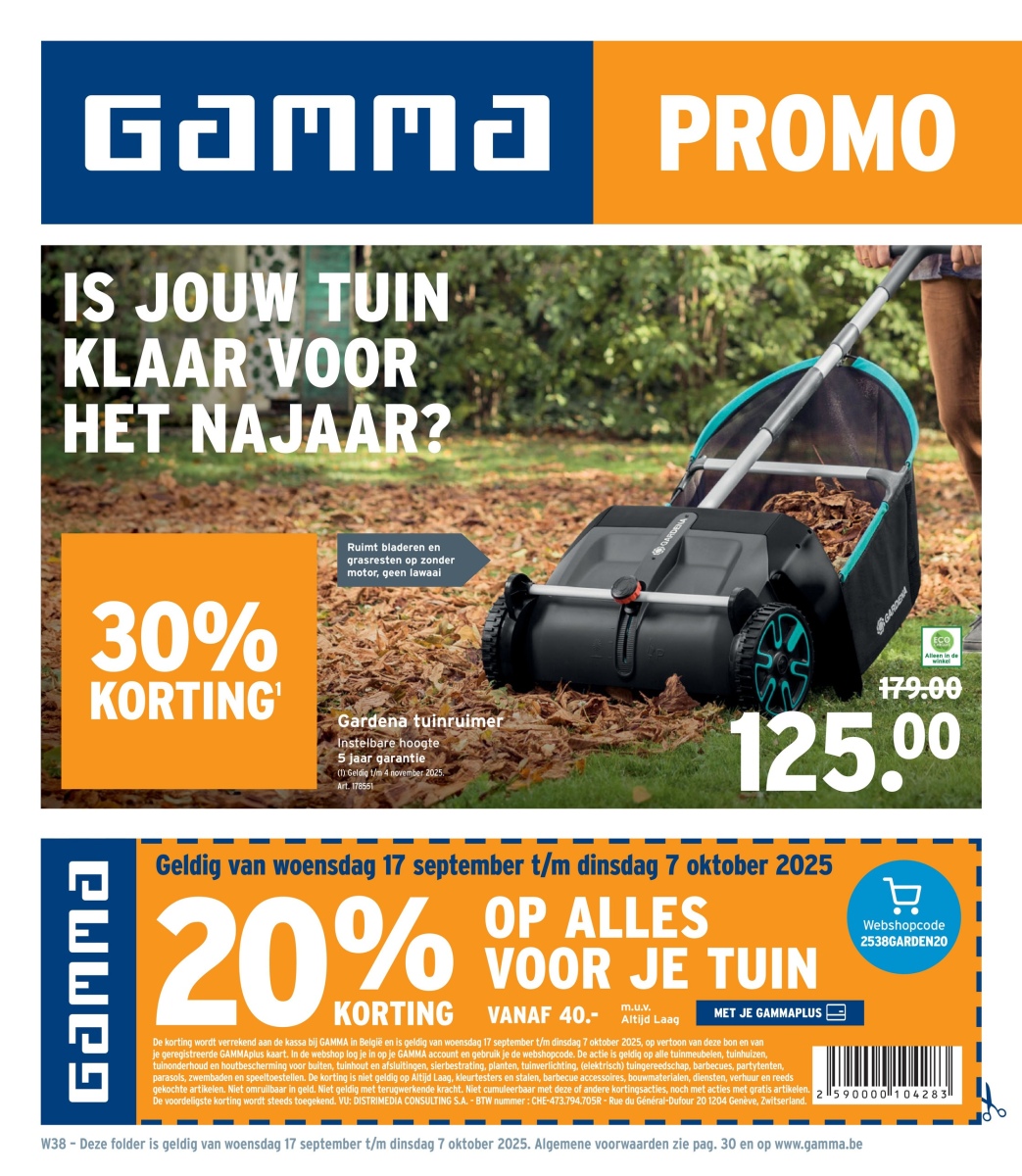 GAMMA BE week 38 2025