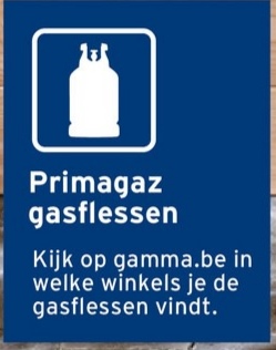 Primagaz
gasflessen
Kijk op gamma.be in
welke winkels je de
gasflessen vindt.