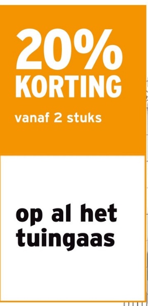 20%
KORTING
vanaf 2 stuks
op al het
tuingaas