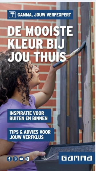 GAMMA, JOUW VERFEXPERT
DE MOOISTE
KLEUR BIJ
JOU THUIS
INSPIRATIE VOOR
BUITEN EN BINNEN
TIPS & ADVIES VOOR
JOUW VERFKLUS
food
Ganna