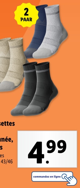 2
PAAR
settes
■née,
S
es
43/46
4.99
commandez en ligne