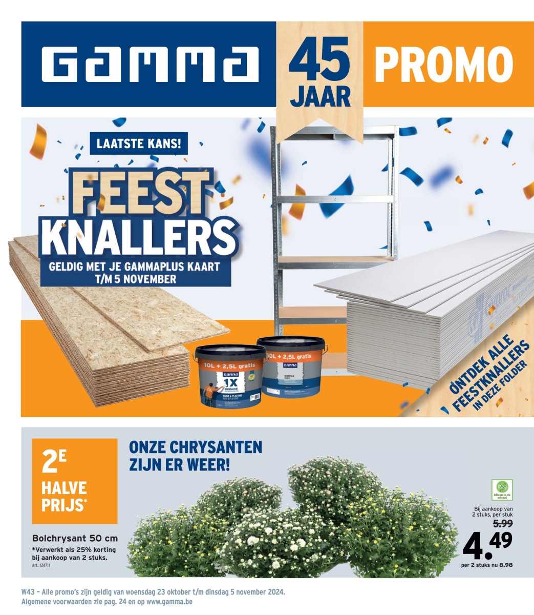 Gamma folder van 30/10/2024 tot 05/11/2024 - GAMMA BE week 44 2024