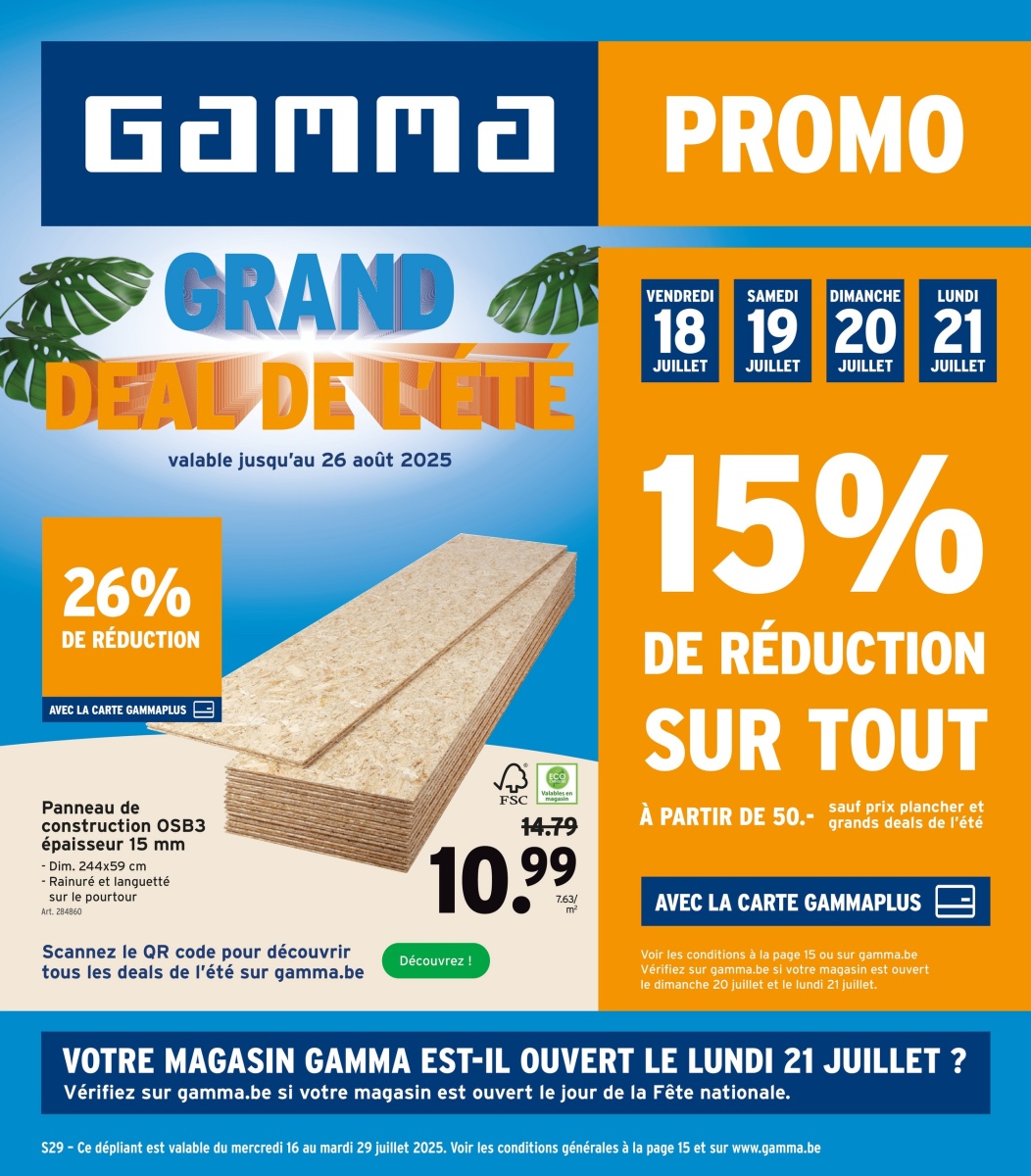 GAMMA BEFR week 29 2025