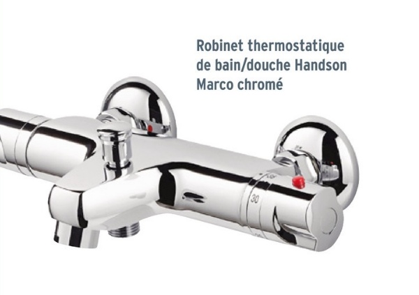 Robinet thermostatique
de bain/douche Handson
Marco chromé