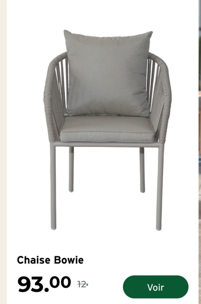 Chaise Bowie
93.00 12
Voir