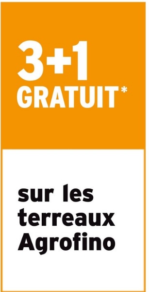 3+1
GRATUIT*
sur les
terreaux
Agrofino