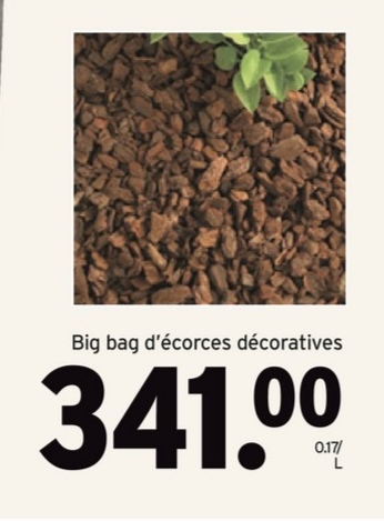 Big bag d'écorces décoratives
341.00