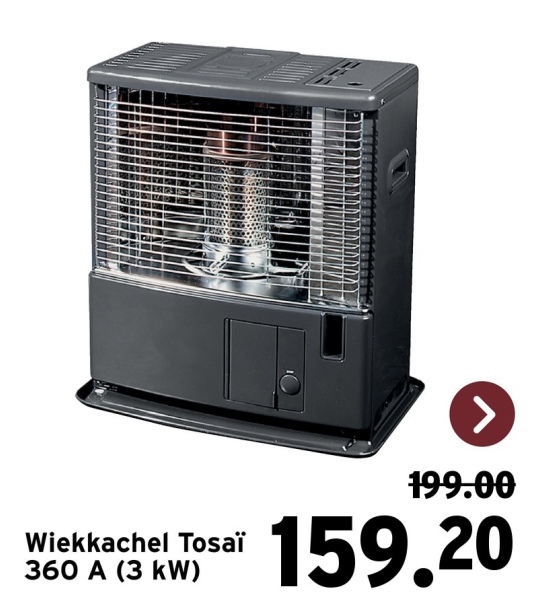Wiekkachel Tosaï
360 A (3 kW)
>
199.00
159.20