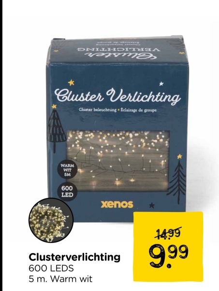 SNILLDITERR
Be
Cluster Verlichting
Cluster beleuchtung + Éclairage de groupe
WARM
WIT
5M
600
LED
xenos
1499
Clusterverlichting
600 LEDS
5 m. Warm wit
999