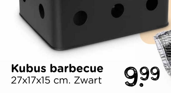 Kubus barbecue
27x17x15 cm. Zwart
999