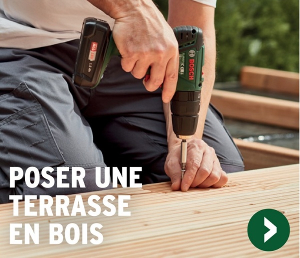 ALL 15 A
BOSCH
FIND SPA
POSER UNE
TERRASSE
EN BOIS
Λ
