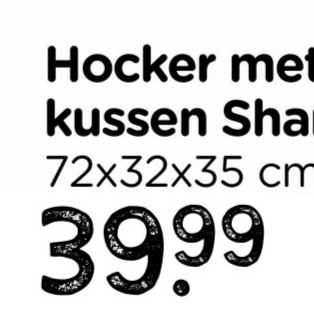 Hocker met
kussen Sha
72x32x35 cm
3999
