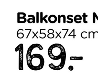 Balkonset M
67x58x74 cm
169-