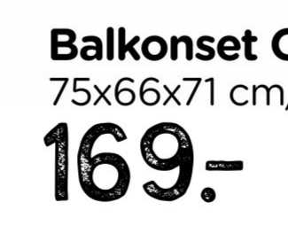 Balkonset C
75x66x71 cm.
169-