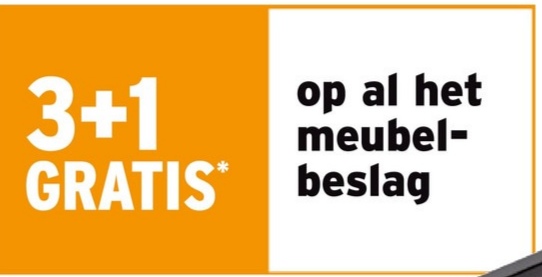 3+1
op al het
meubel-
GRATIS beslag