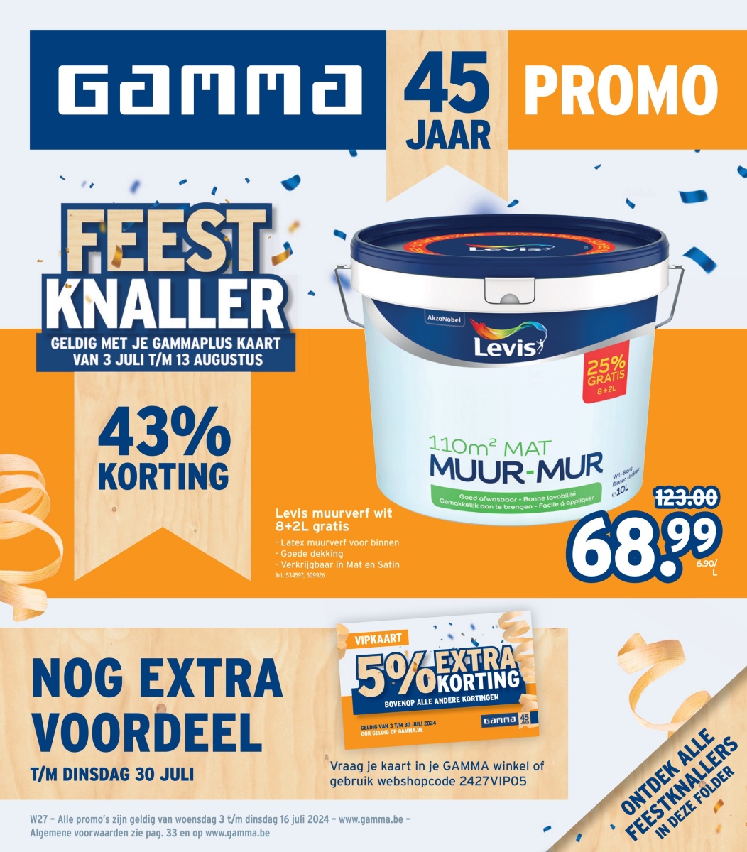 Gamma folder van 10/07/2024 tot 16/07/2024 - GAMMA BE week 28 2024
