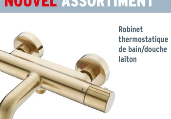 Robinet
thermostatique
de bain/douche
laiton