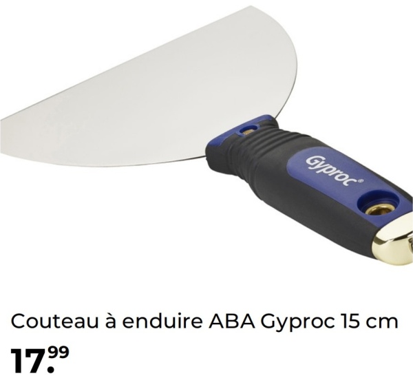 Gyproc
Couteau à enduire ABA Gyproc 15 cm
17.99