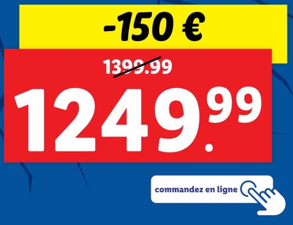 -150 €
1399.99
1249,99
commandez en ligne