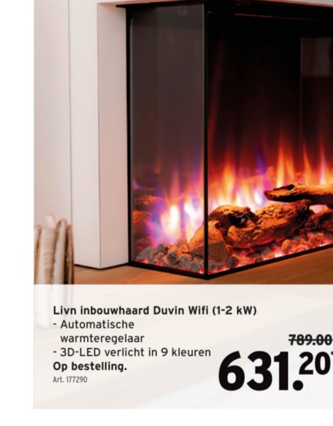 Livn inbouwhaard Duvin Wifi (1-2 kW)