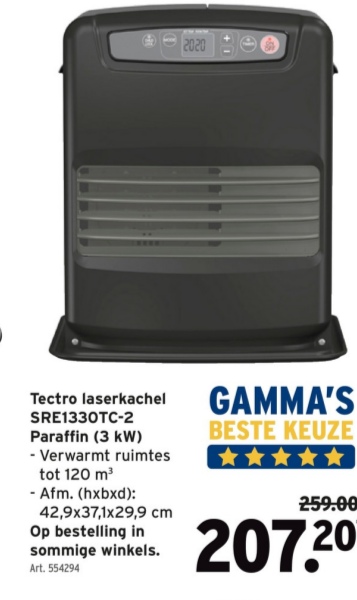 Tectro laserkachel SRE1330TC-2