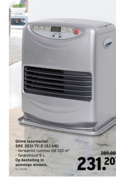 Qlima laserkachel SRE 3531 TC-2 (3,1 kW)