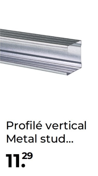 Profilé vertical
Metal stud...
1129