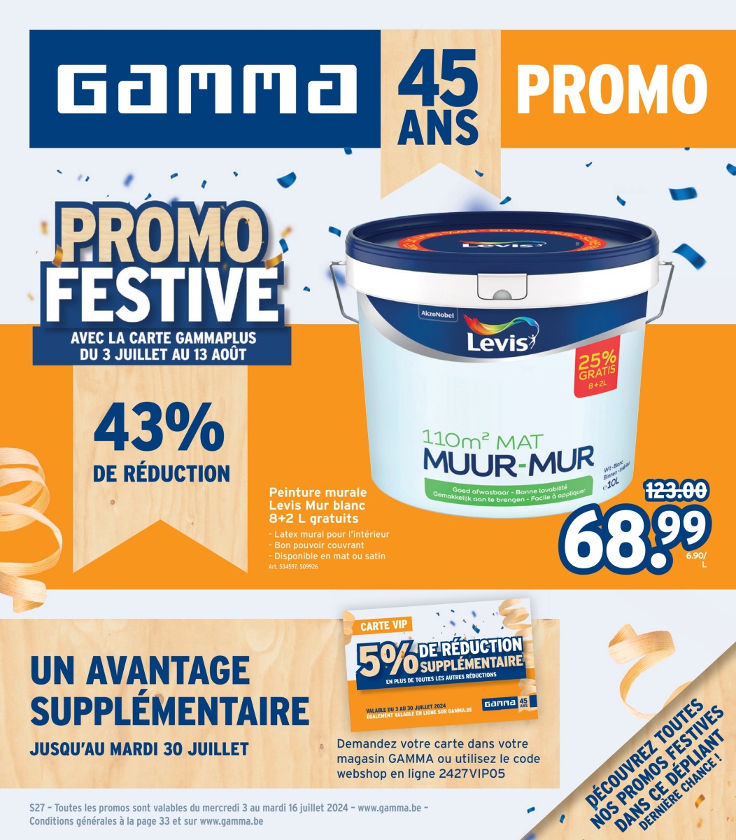 Folder Gamma du 10/07/2024 au 16/07/2024 - GAMMA BEFR week 28 2024