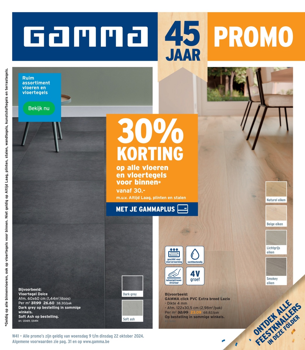 Gamma folder van 16/10/2024 tot 22/10/2024 - GAMMA BE week 42 2024