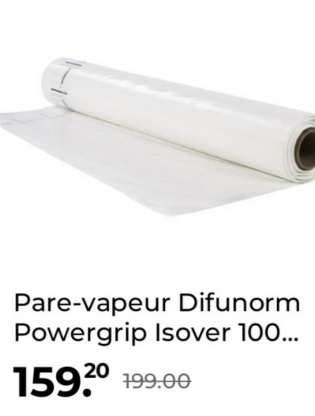 Pare-vapeur Difunorm
Powergrip Isover 100...
19900
