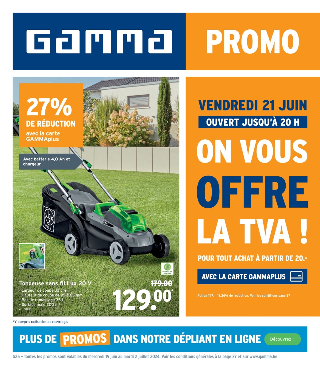 Folder Gamma du 19/06/2024 au 25/06/2024 - GAMMA BEFR week 25 2024